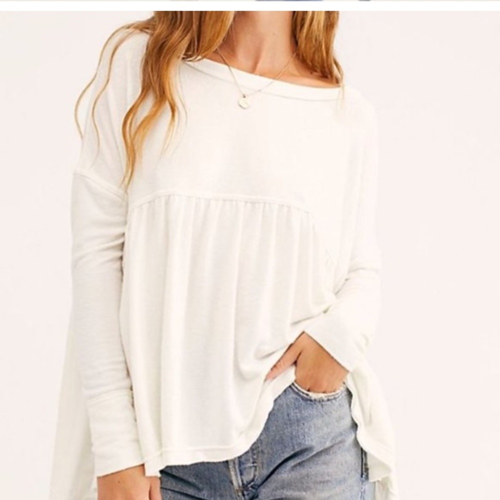 Free People Forever Your Girl Babydoll Tee XS